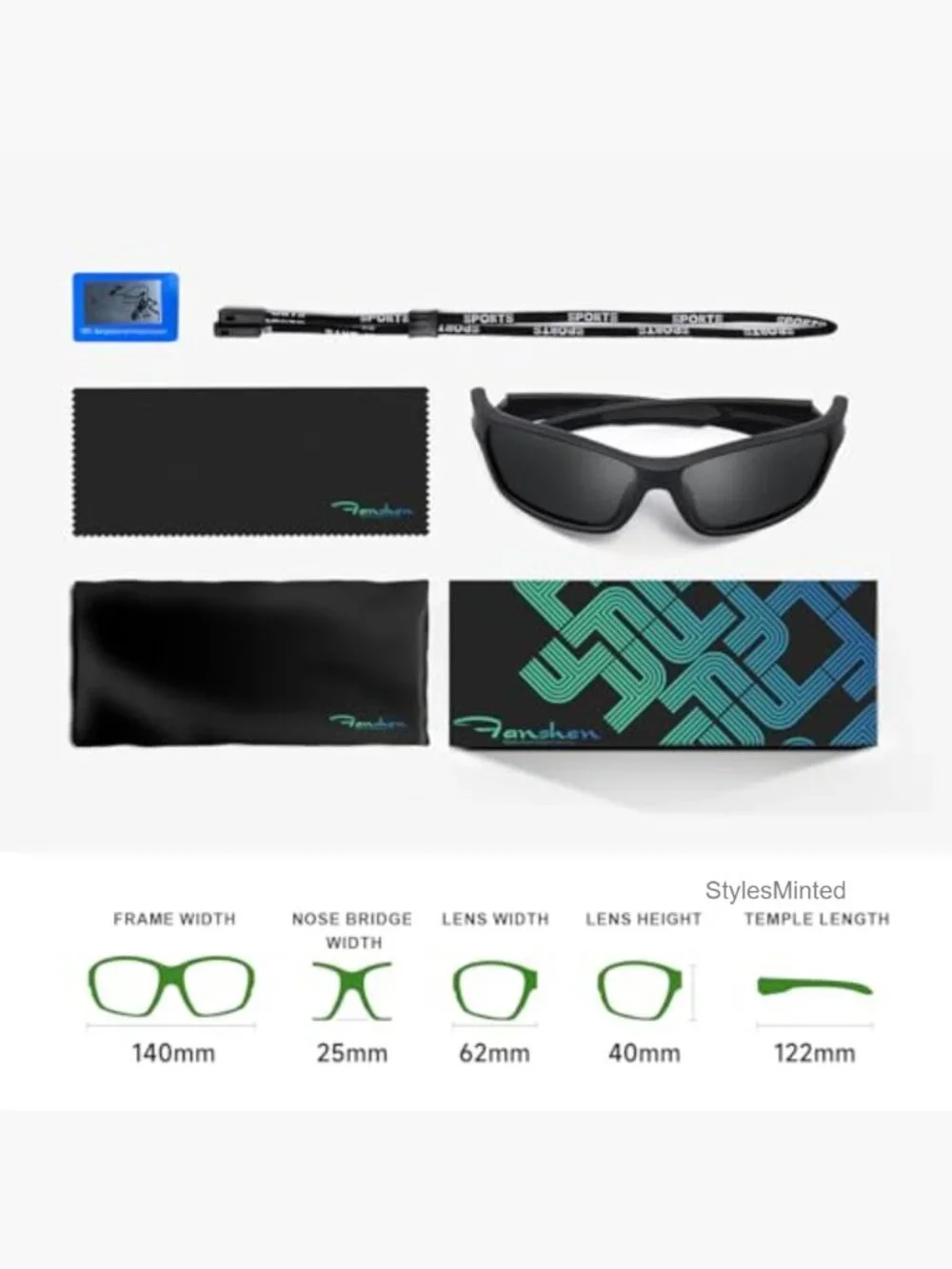 Wrap Around Polarized Sunglasses for Men Women Cycling Running UV Protection